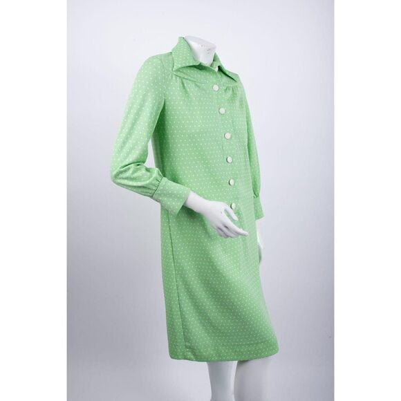1970's Vintage Polka Dot Dress David Crystal Women - Picture 2 of 8